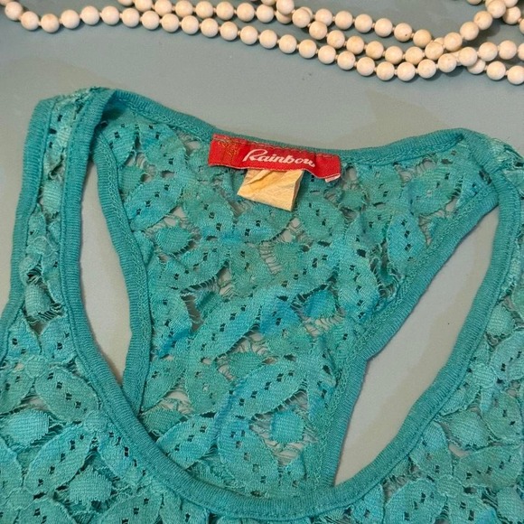 3 FOR $15 DEAL / Rainbow turquoise crochet-ish tank topβ - PVBUNDLE - Picture 5 of 8